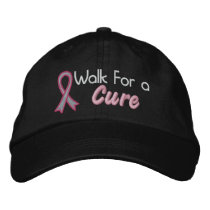 Walk For a Cure - Breast Cancer Embroidered Hat