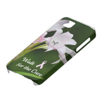 Walk for the Cure Pink Lily  I-phone case casemate cases