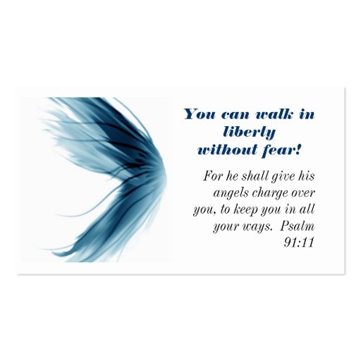 Walk in Liberty Christian Message Card Business Cards (front side)