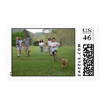 Walk in the Park with Friends Postage Stamp by steve_sharp