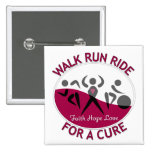 Walk Run Ride For A Cure Head Neck Cancer Pinback Buttons
