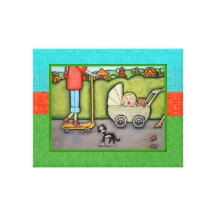 Walk The Dog Gallery Wrapped Canvas Print 2 of 2