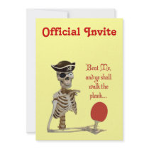 Walk the Plank Ping Pong Personalized Invite