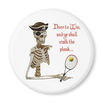 Walk the Plank Pirate Tennis Refrigerator Magnets