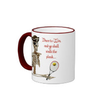 Walk the Plank Pirate Tennis Coffee Mugs