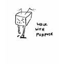 walk with purpose in light blue t-shirts