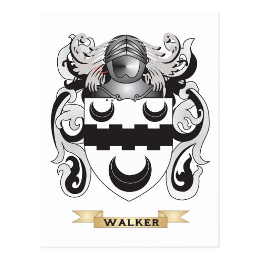 Walker Family Crest (Coat of Arms) Postcard Zazzle