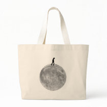 Walker on the moon canvas bag