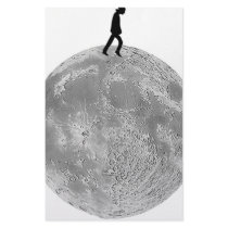 Walker on the moon stationery