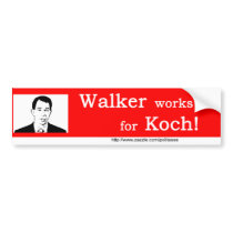 Walker Works for Koch Bumper Sticker