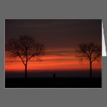 Walking at Sunrise Greeting Card cards