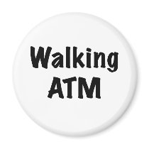 Walking ATM Fridge Magnet