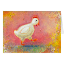 Walking chicken needs solitude - original art cards