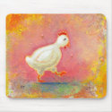 Walking chicken needs solitude - original art mousepad
