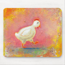 Walking chicken needs solitude - original art mousepads