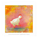 Walking chicken needs solitude - original art print