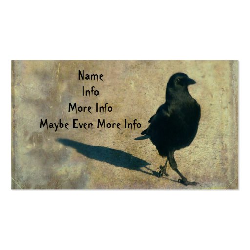 Walking Crow Business Card Template (front side)
