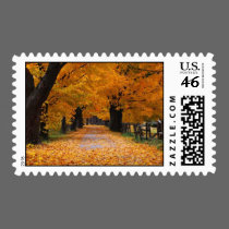 Walking Down Autumn's Memory Lane postage