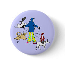 Walking Flyball Dogs buttons