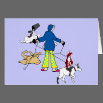Walking Flyball Dogs cards