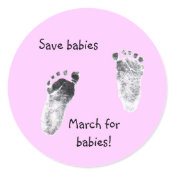 Walking for a cause - save babies sticker