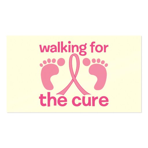 Walking For The Cure Business Card (back side)