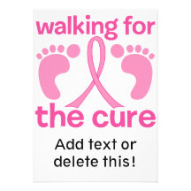 Walking For The Cure Custom Invite
