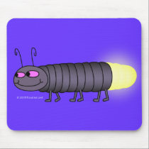 Walking Glowworm Mousepad mousepads
