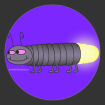 Walking Glowworm Sticker stickers