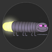 Walking Glowworm Sticker stickers
