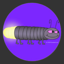 Walking Glowworm Sticker stickers