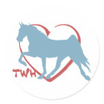 Walking Horse Lover Round Stickers