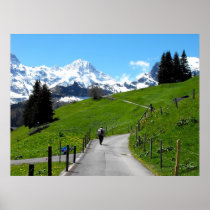 Walking in Murren Print