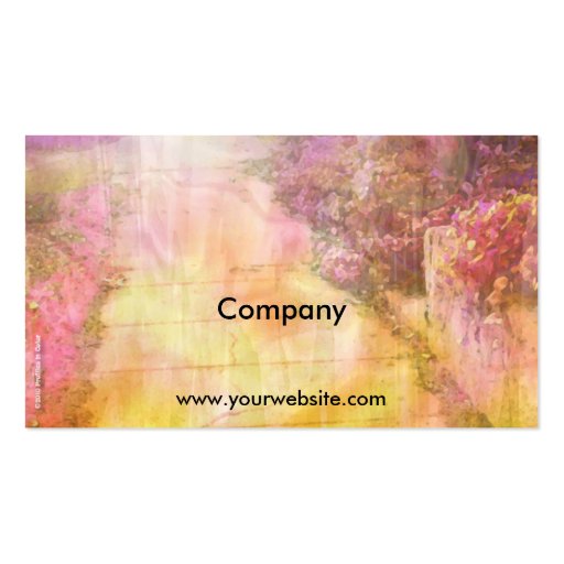 Walking in the Light Business Card (back side)