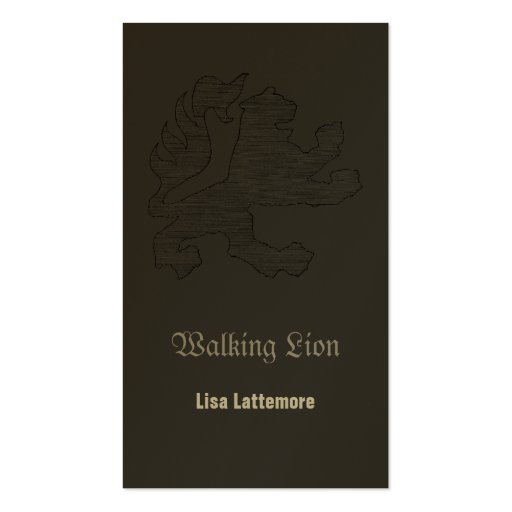 Walking Lion Card Business Card Templates (front side)