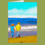 Walking On a Beach Card