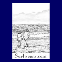 Walking On a Beach Coloring Book Poster posters