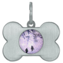Walking on ice pet ID tag