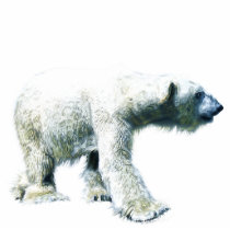 Walking POLAR BEAR sculpted Wildlife Gift Item Photo Cutouts