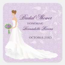 Walking the Aisle Bridal Shower Sticker