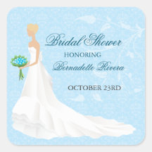 Walking the Aisle Bridal Shower Sticker