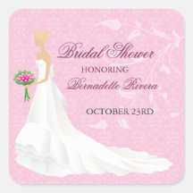 Walking the Aisle Bridal Shower Sticker