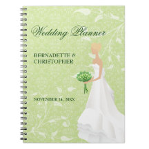 Walking the Aisle Green Wedding Planner Note Books