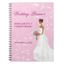 Walking the Aisle Pink Wedding Planner Spiral Note Books