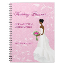 Walking the Aisle Pink Wedding Planner Spiral Notebook