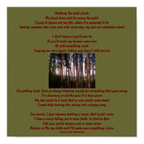 Walking the dark streets....Poem/Lyrics Poster posters