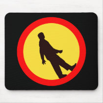 WALKING WHEEL HAMSTER TRAFFIC SIGN mousepads