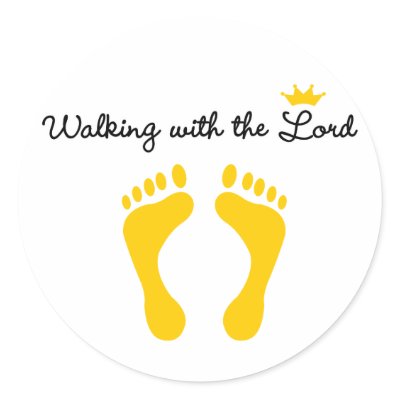 Walking with the Lord Sticker by pandapad