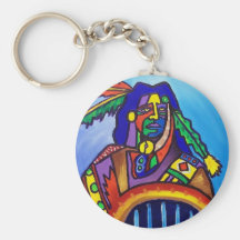 Walks wiyh Wolfs by Piliero Key Chain