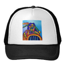 Walks wiyh Wolfs by Piliero Mesh Hats